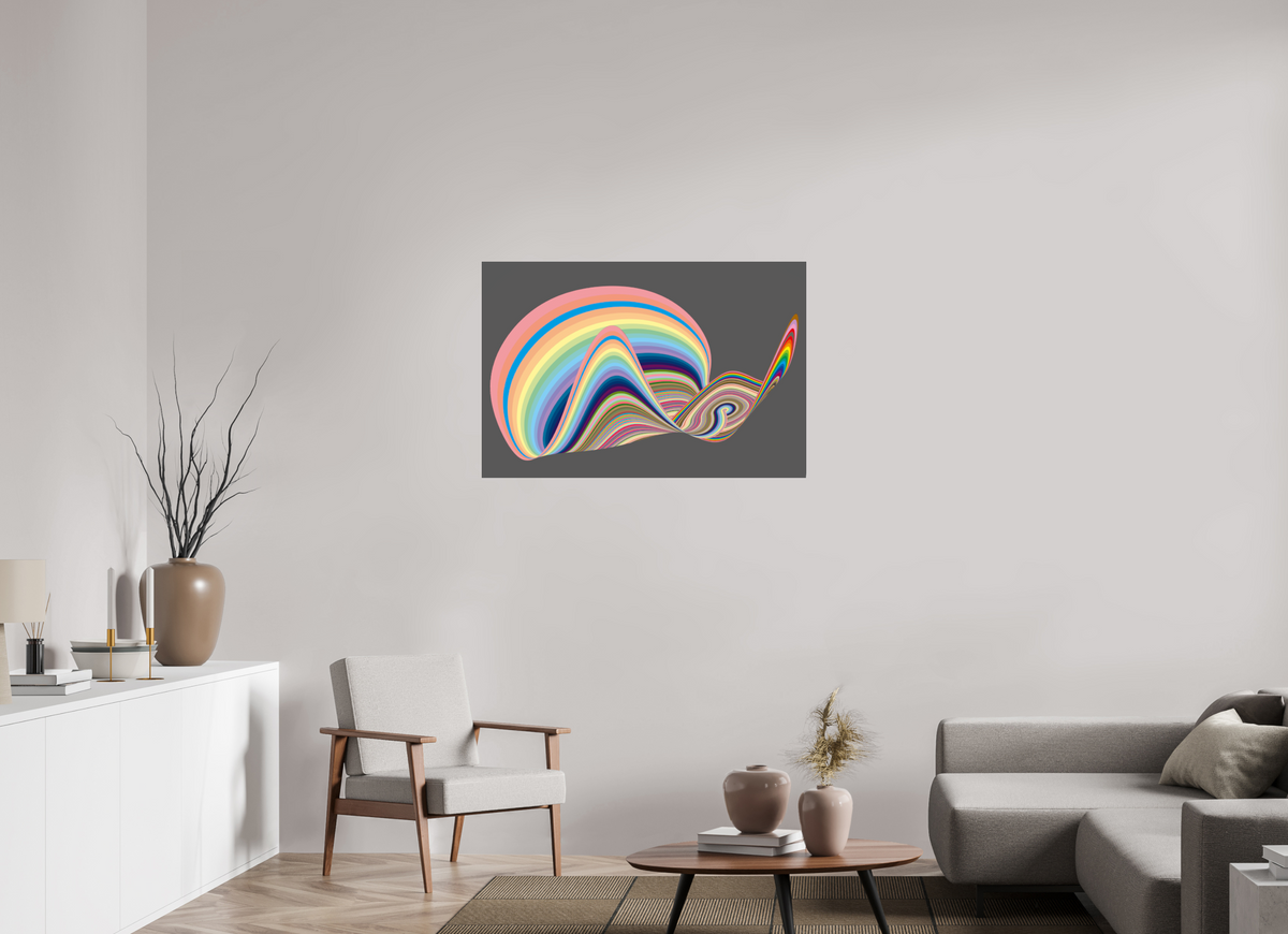 105 x 70 cm, Photo Print Under Acrylic Glass 084 Tanzende Farben