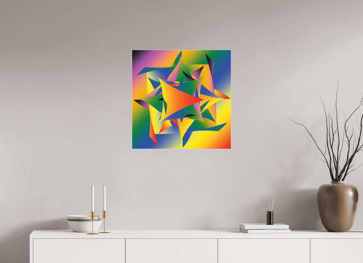 60 x 60 cm, Foto unter Acrylglas matt, Slimline silber 000