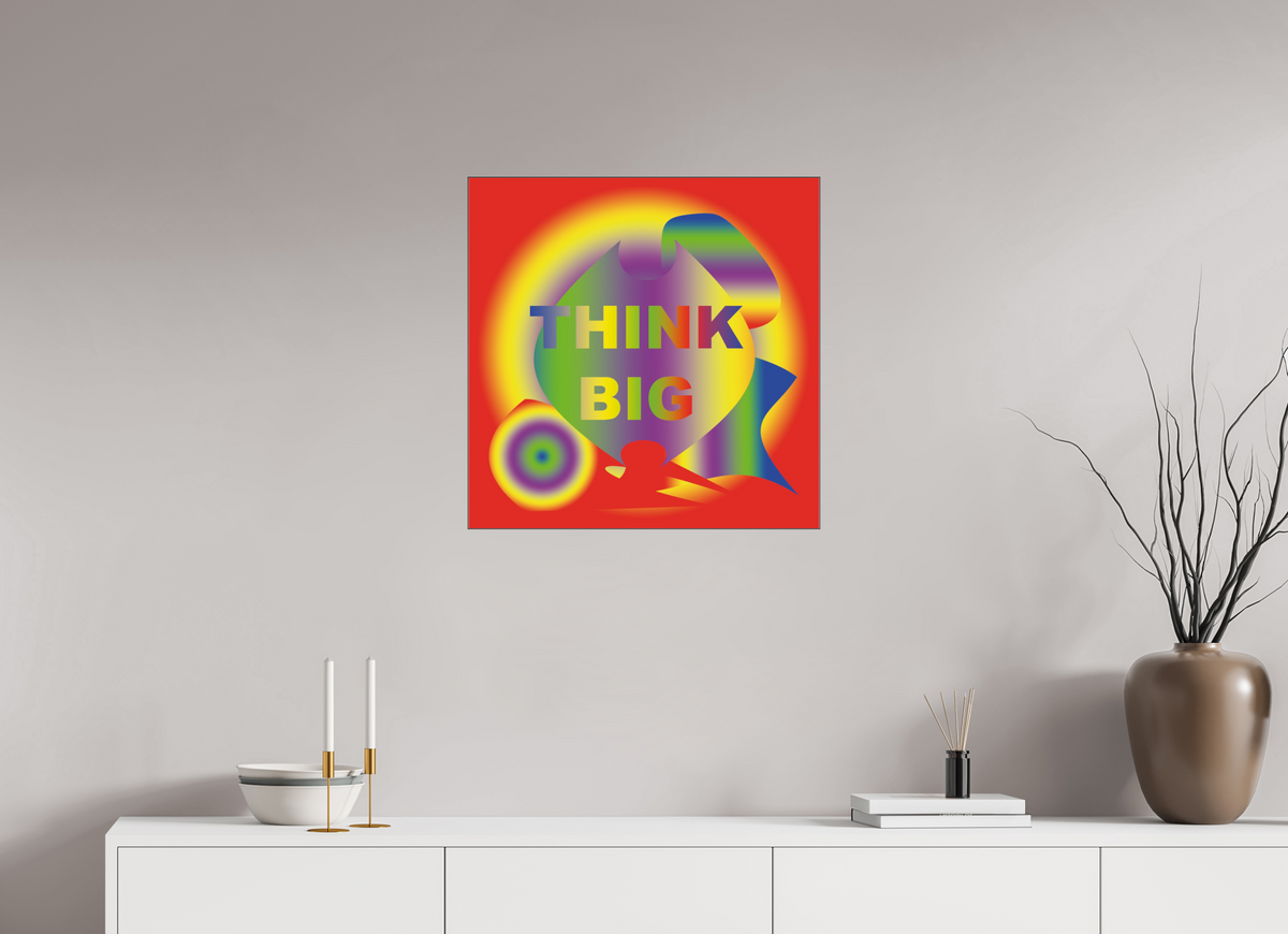 60 x 60 cm, Foto hinter Acryl Glas glänzend, Slim Line schwarz 072 THINK BIG