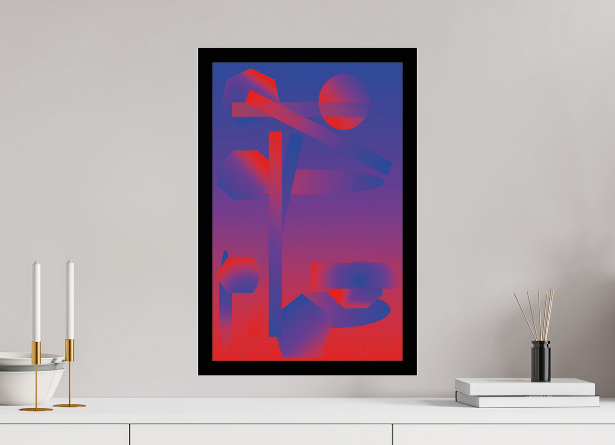 40 x 60 cm, Photo Print Under Acrylic Glass 062 Konflikt der Formen