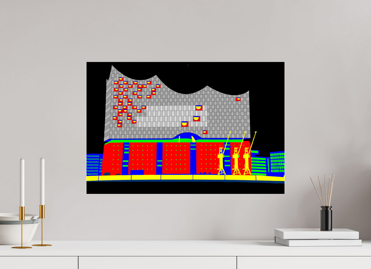 60 x 40 cm, Photo Print Under Acrylic Glass 750 Elbphilamonie