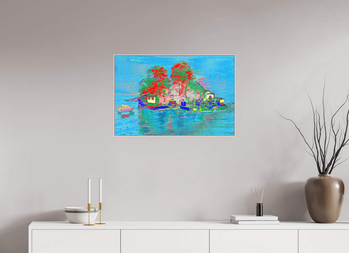 75 x 50 cm, Alu box weiß matt 827 Schärennisel