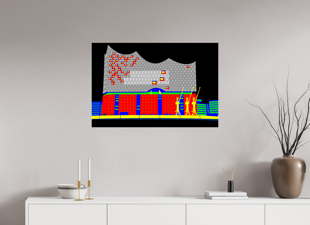 90 x 60 cm, Photo Print Under Acrylic Glass 750 Elbphilamonie