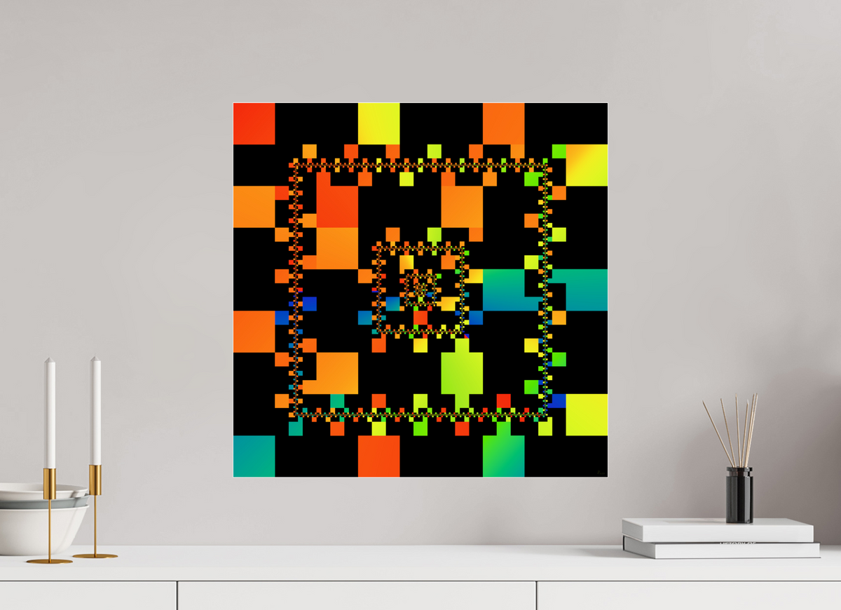50 x 50 cm, Photo Print Under Acrylic Glass 073 Stadt bei Nacht NEU März 2026