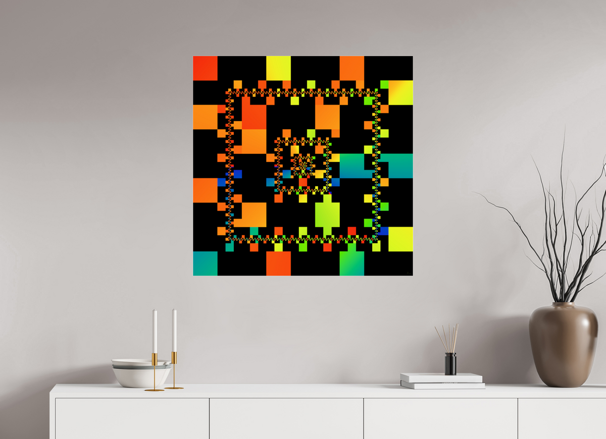 80 x 80 cm, Photo Print Under Acrylic Glass 073 Stadt bei Nacht NEU März 2026