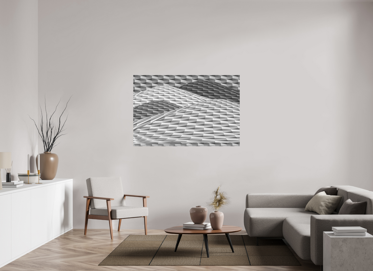 150 x 100 cm, Alu Dibond 3mm 139 Geometrische Bewegung