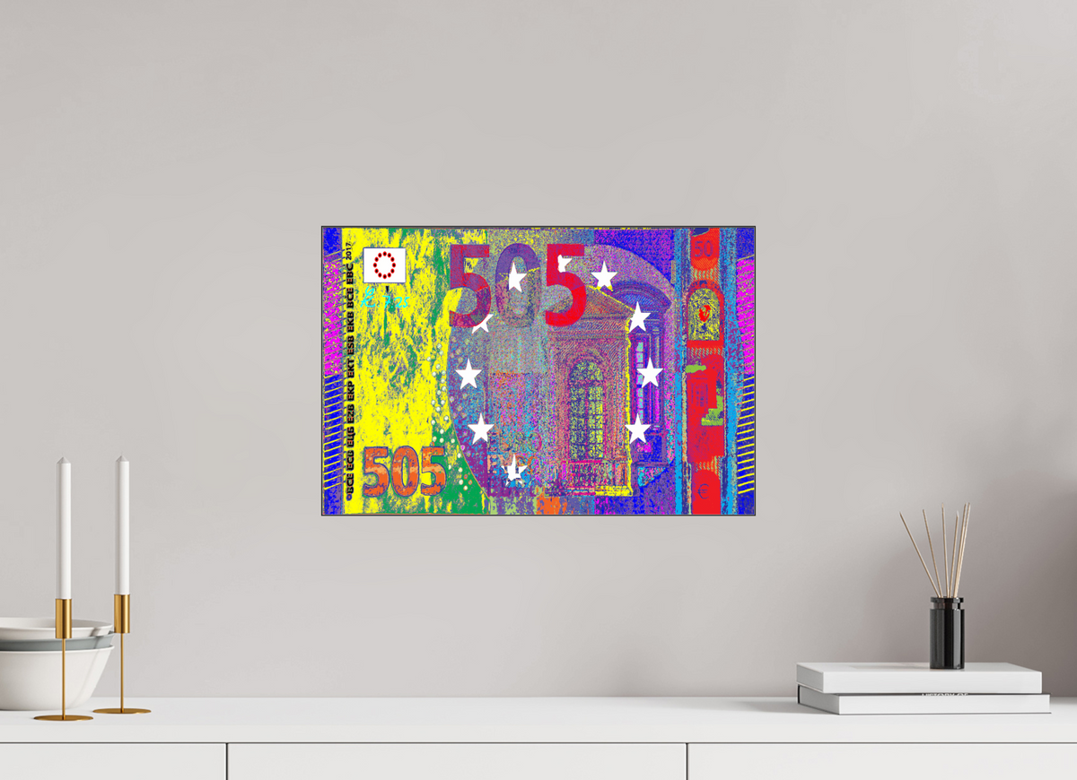 45 x 30 cm, Foto hinter Acryl Glas glänzend, Slim Line schwarz 089 Inflation