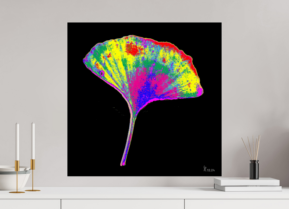 60 x 60 cm, Photo Print Under Acrylic Glass Ginko