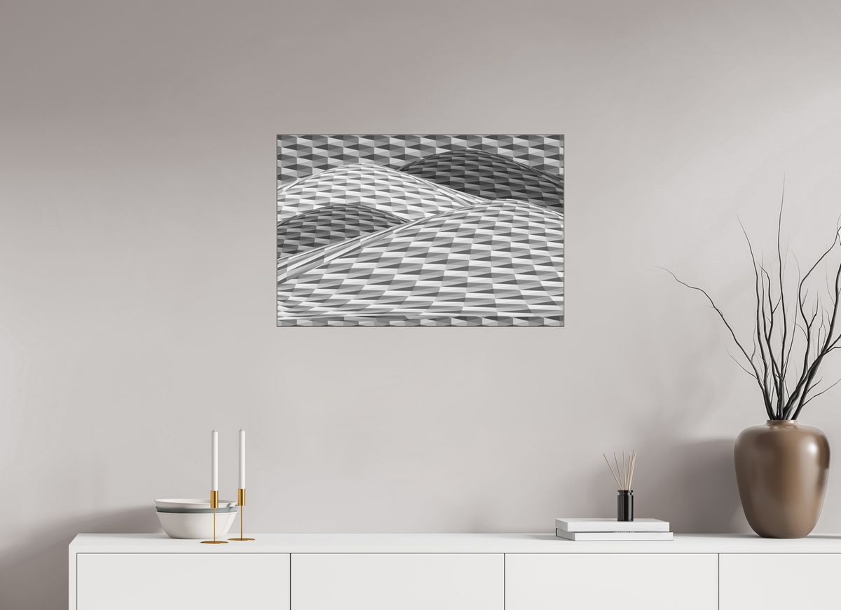 75 x 50 cm, Ilford sw Papier, Acryl glänzend, SlimLine schwarz 139 Geometrische Bewegung