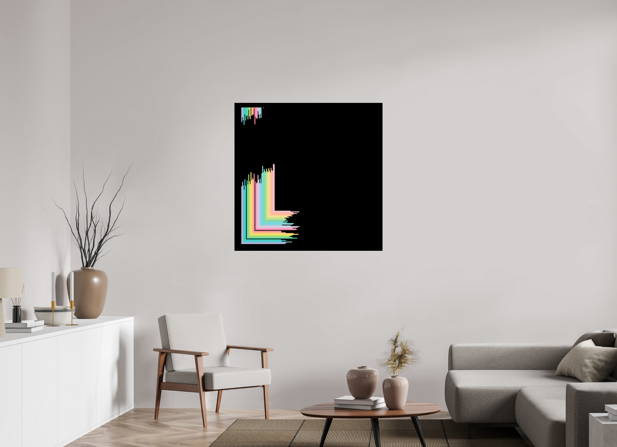 100 x 100 cm, Photo Print Under Acrylic Glass 057 Quadrat Nr. 9 das Ende