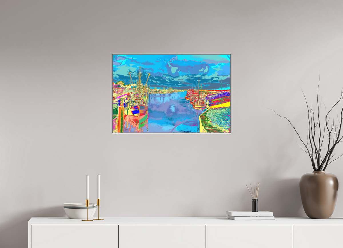75 x 50 cm, Acryl Matt Artbox 25mm weiß 731 Greetsiel