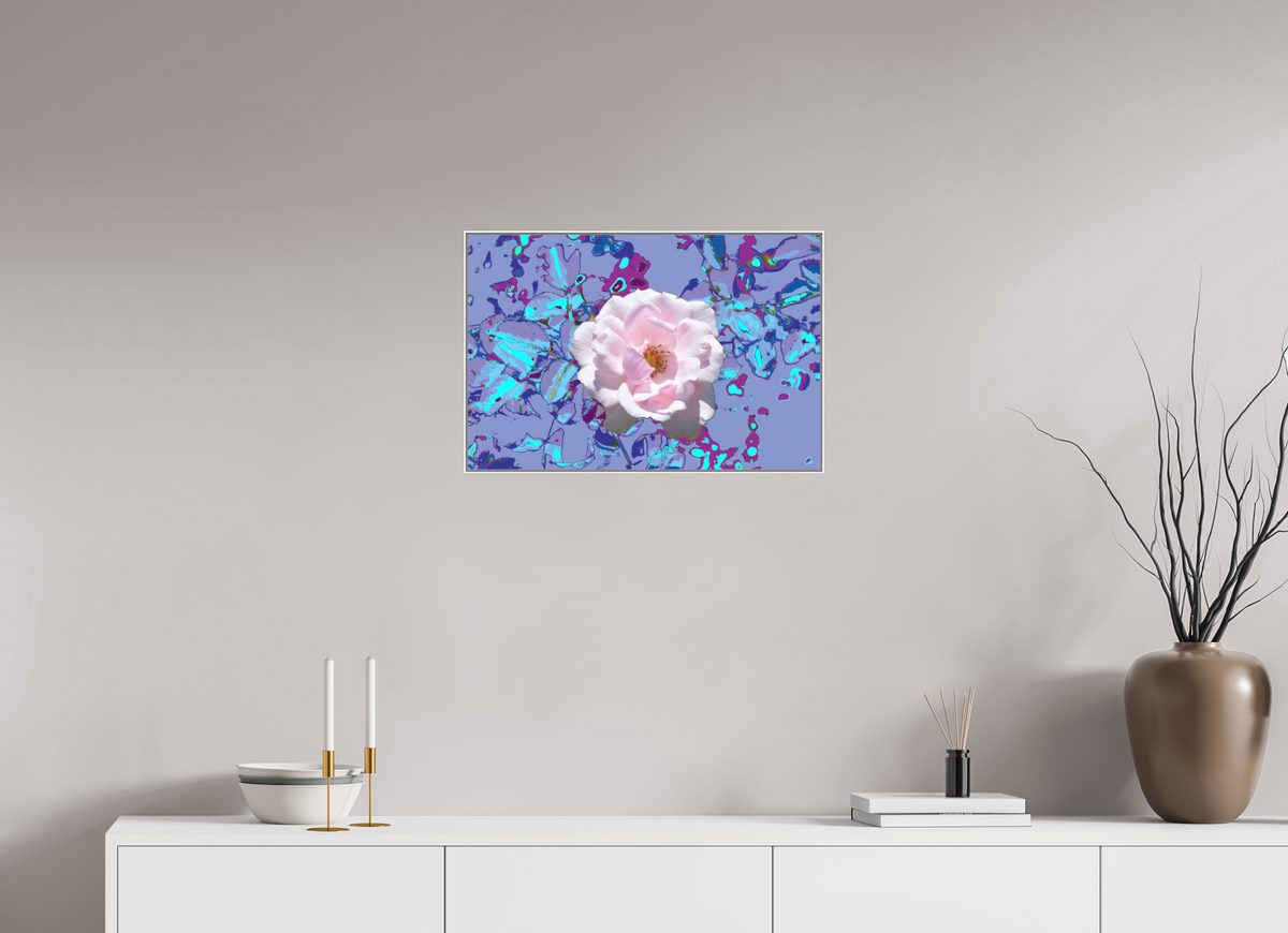 60 x 40 cm, Acryl Matt Artbox 25mm weiß 311 Abstrakte Rose