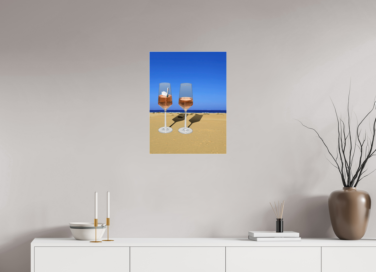45 x 60 cm, Fotoabzug hinter Acrylglas glänzend, Slim Line silber 150 Champagner Oase