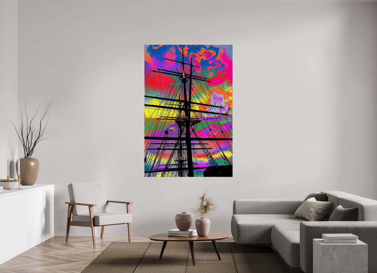 120 x 180 cm, Photo Print Under Acrylic Glass Segelschulschiff Deutschland 1