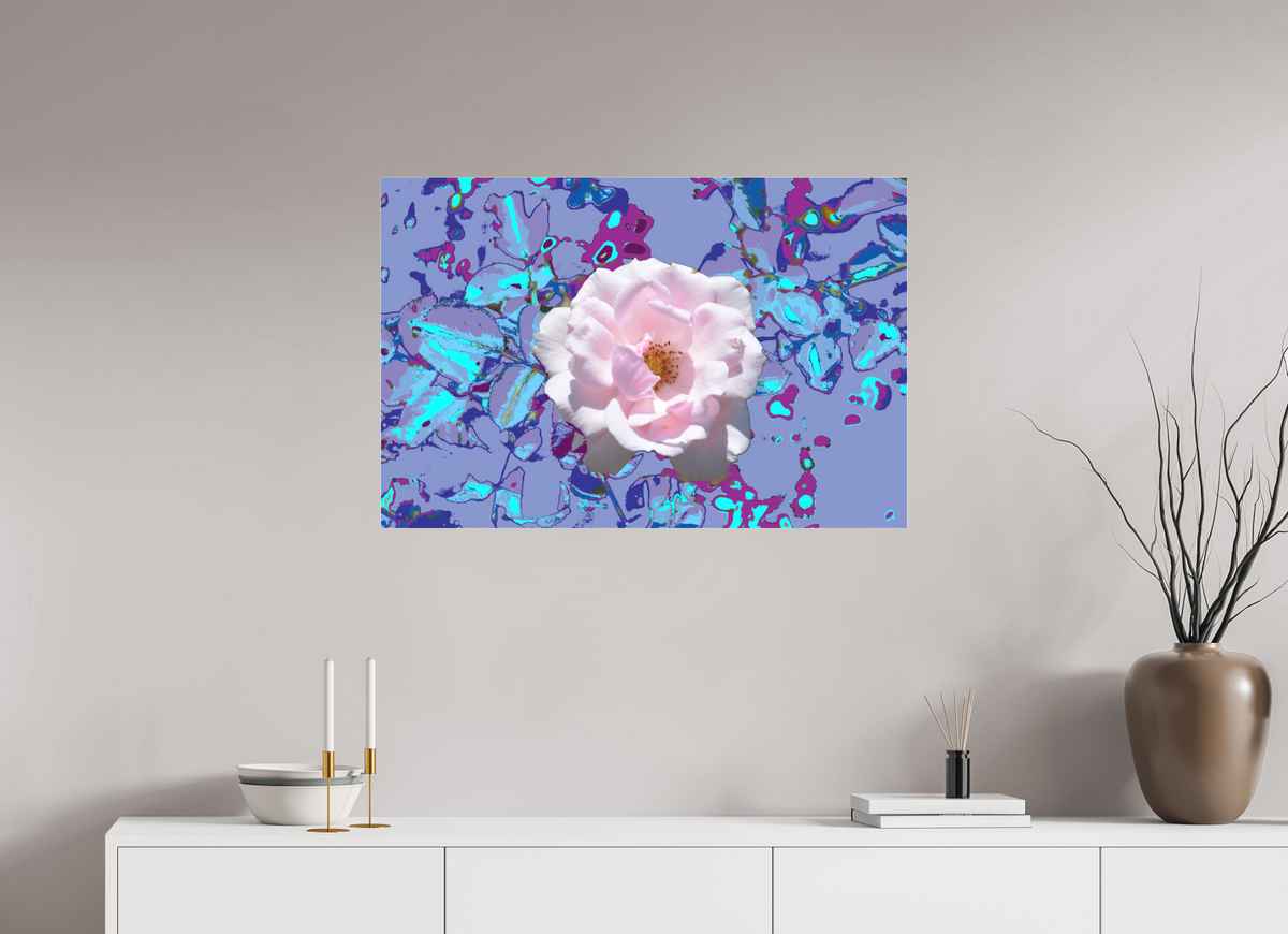 90 x 60 cm, Foto-Abzug hinter Acrylglas matt 311 Abstrakte Rose