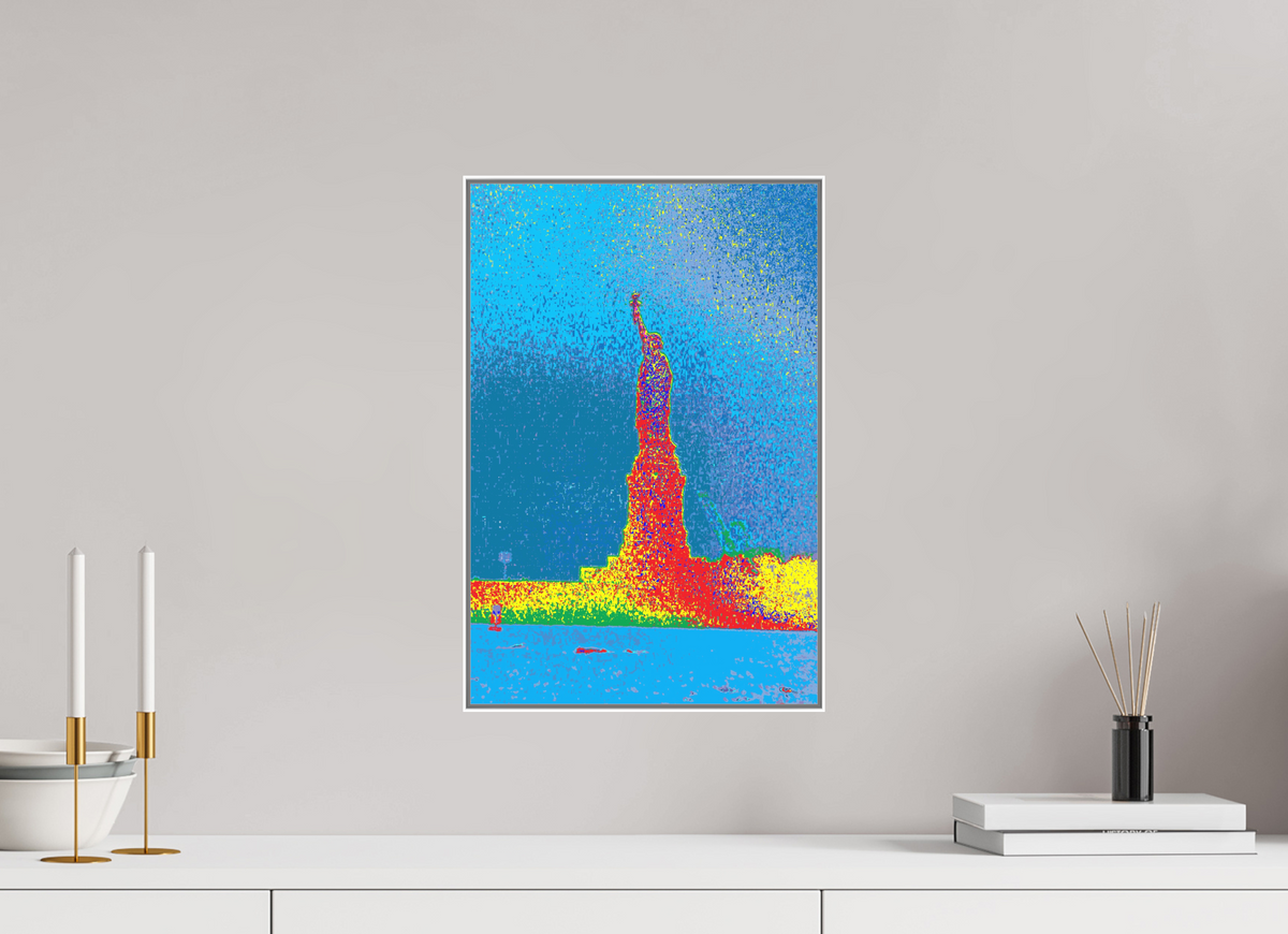 30 x 45 cm, Acryl Matt Artbox 25mm weiß 810 NY Freiheitsstatue