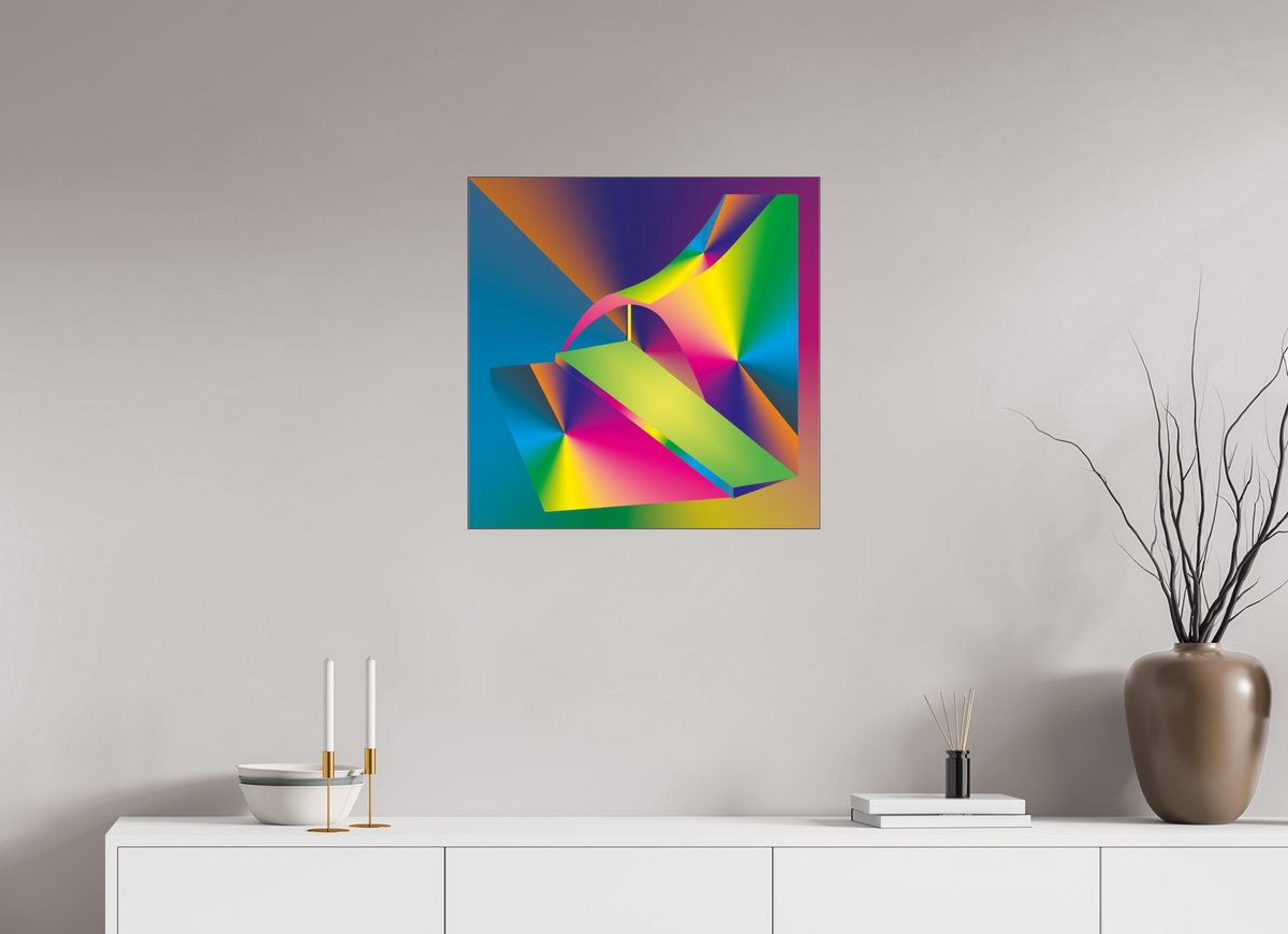 60 x 60 cm, Foto hinter Acryl Glas glänzend, Slim Line schwarz 070 The Stage
