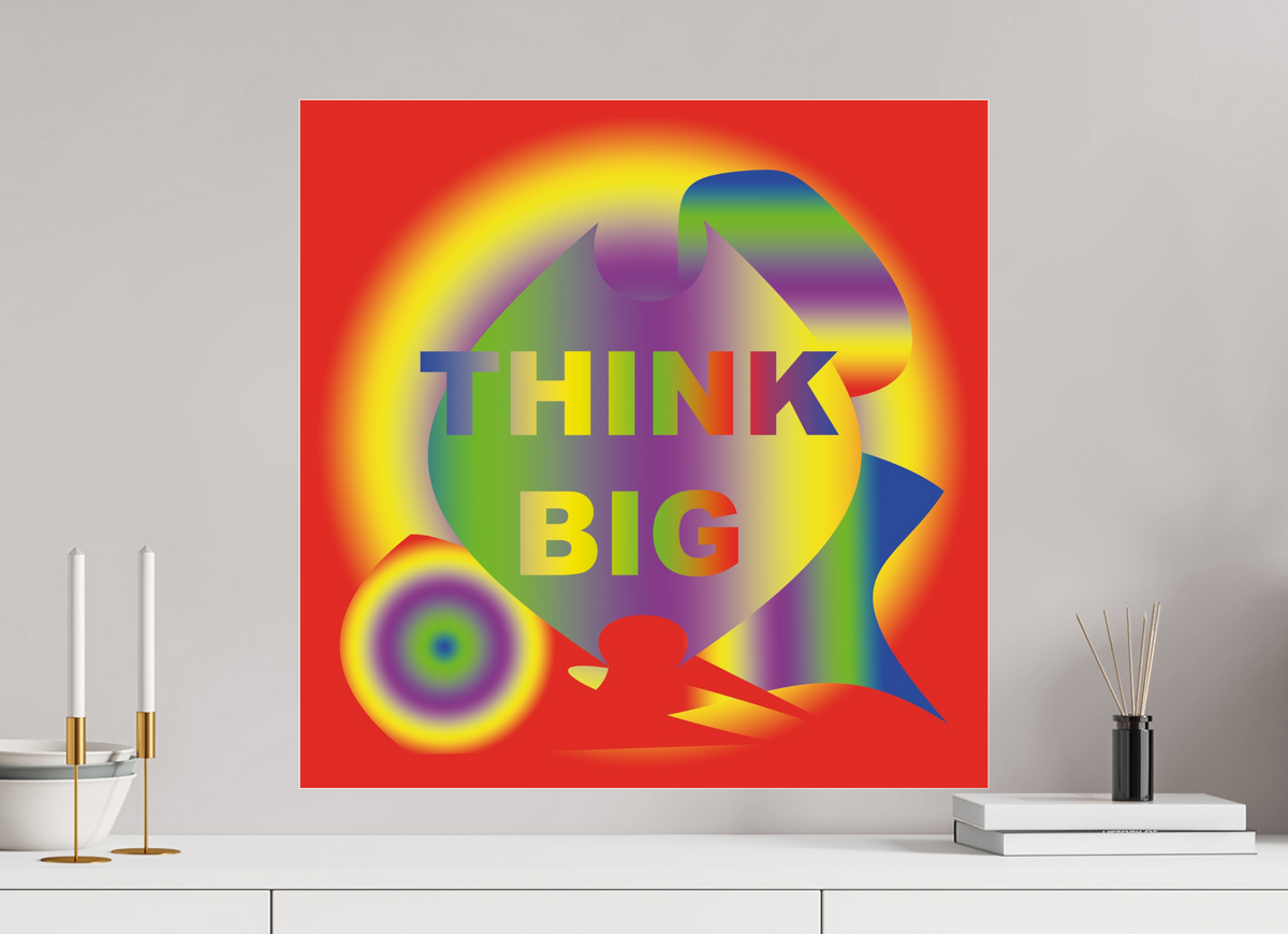 60 x 60 cm, Photo Print Under Acrylic Glass 072 THINK BIG