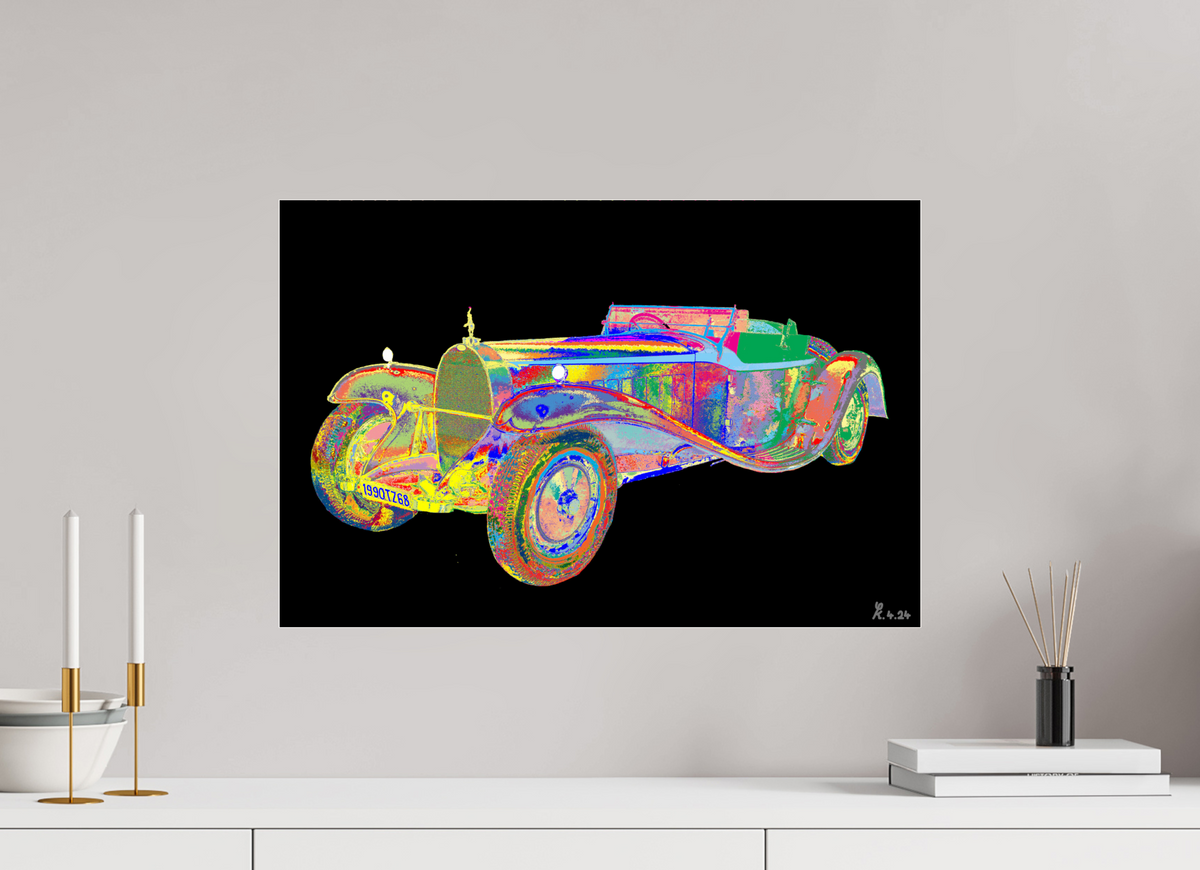60 x 40 cm, Photo Print Under Acrylic Glass Bugatti