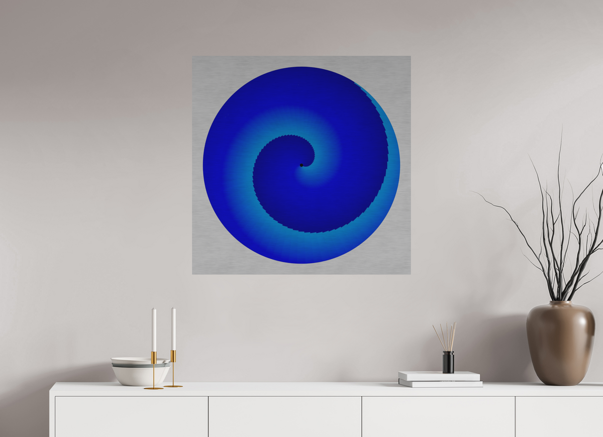 80 x 80 cm, Alu gebü. Blauer Kreisel
