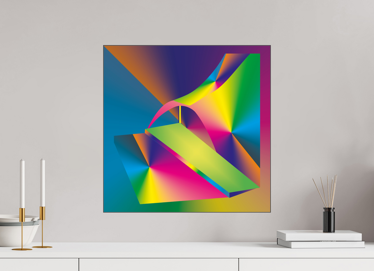 50 x 50 cm, Foto hinter Acryl Glas glänzend, Slim Line schwarz 070 The Stage