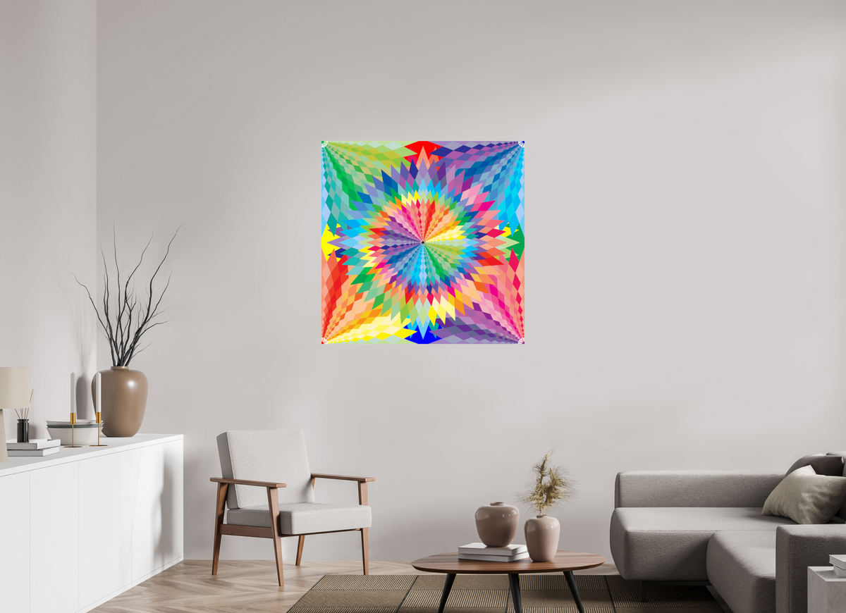 100 x 100 cm, Photo Print Under Acrylic Glass 064 Bunter Stern