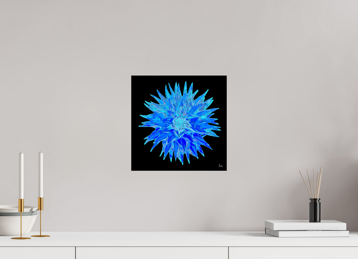 30 x 30 cm, Photo Print Under Acrylic Glass Blaue Dahlie