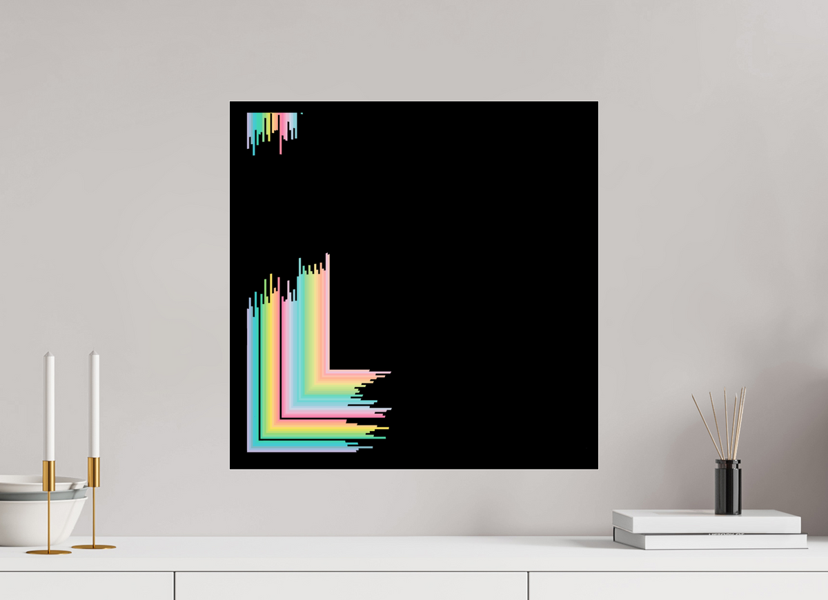 50 x 50 cm, Photo Print Under Acrylic Glass 057 Quadrat Nr. 9 das Ende