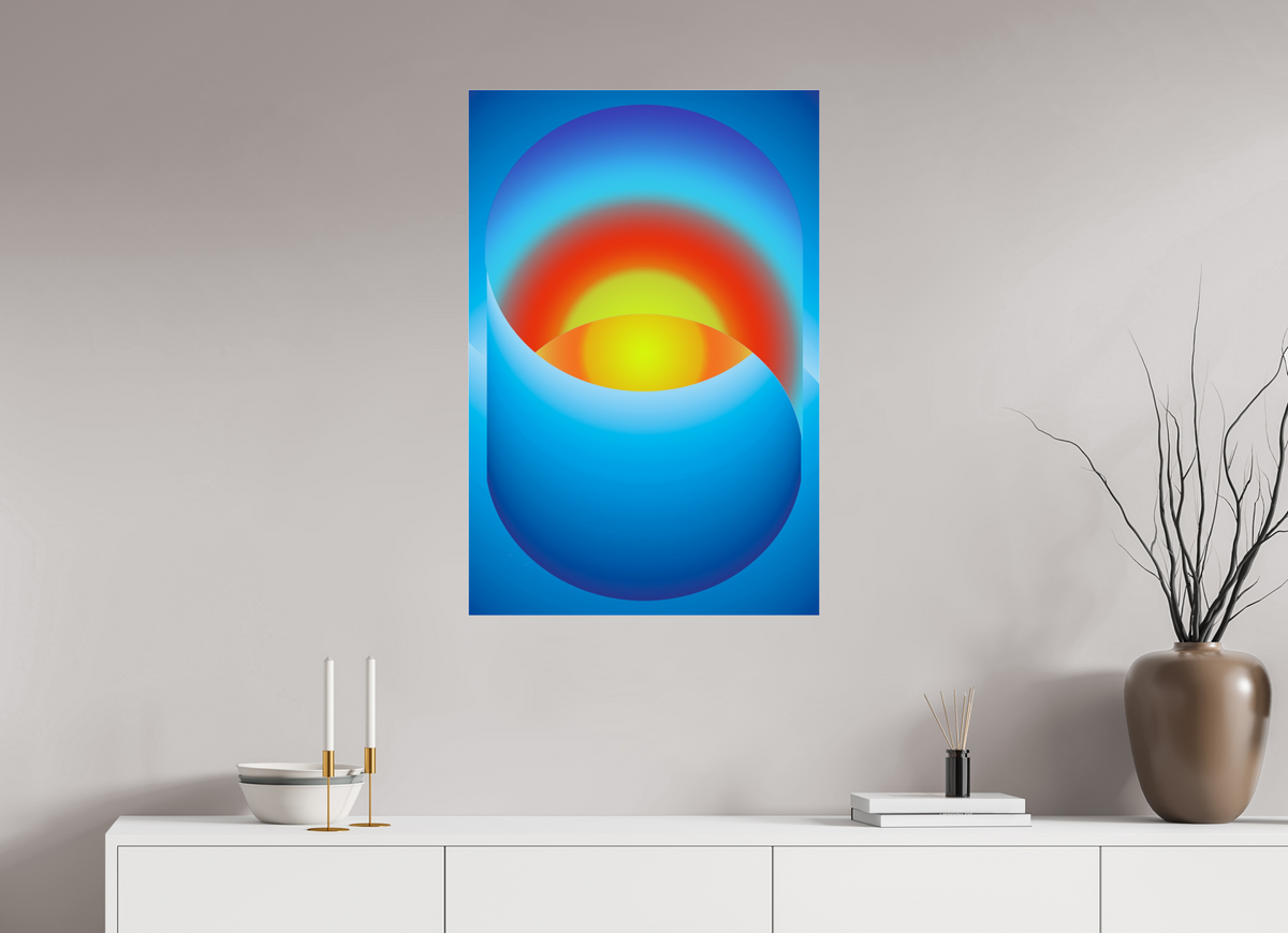 60 x 90 cm, Photo Print Under Acrylic Glass Sunrise