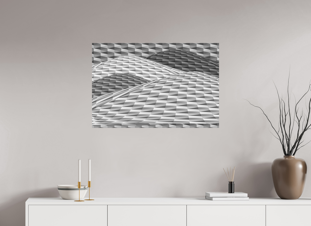 90 x 60 cm, Alu Dibond 3mm 139 Geometrische Bewegung