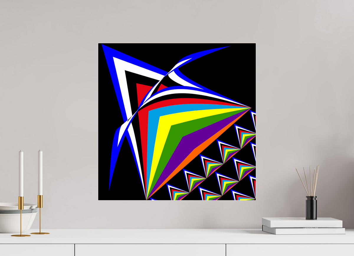 50 x 50 cm, Photo Print Under Acrylic Glass 185 Prismen