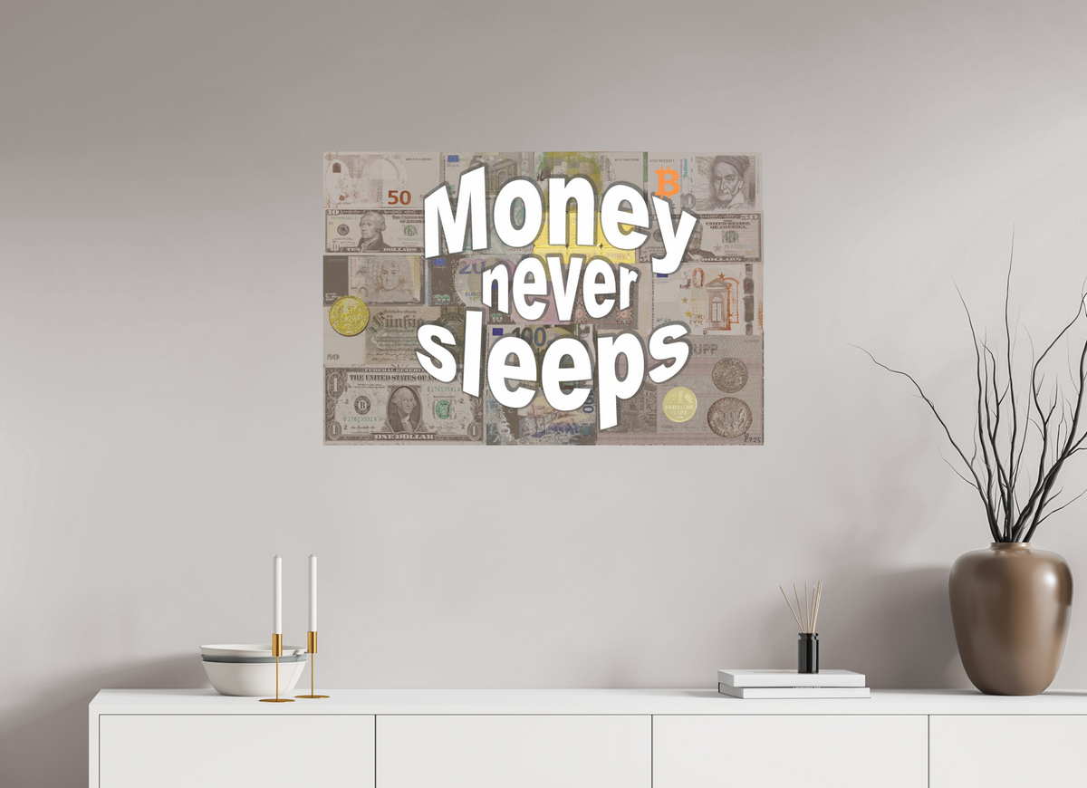 90 x 60 cm, Photo Print On Fuji Crystal DP II Money never sleeps