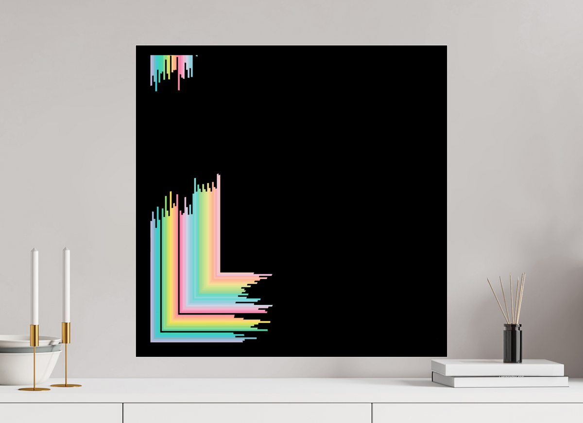 60 x 60 cm, Photo Print Under Acrylic Glass 057 Quadrat Nr. 9 das Ende