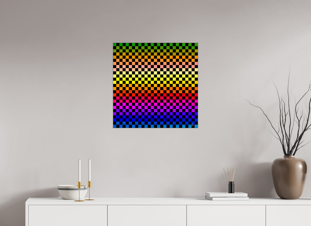 60 x 60 cm, Foto hinter Acryl Glas glänzend, Slim Line schwarz 101 PRISMA