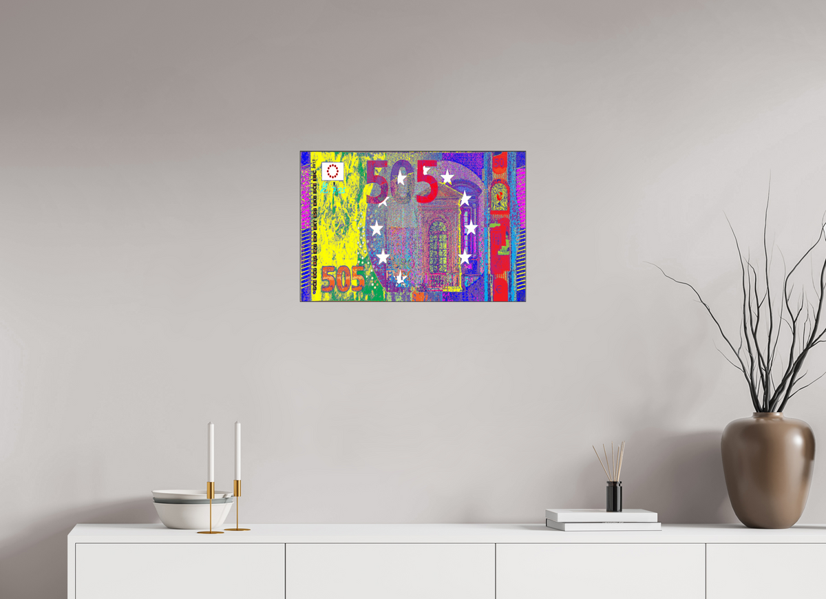 60 x 40 cm, Foto hinter Acryl Glas glänzend, Slim Line schwarz 089 Inflation