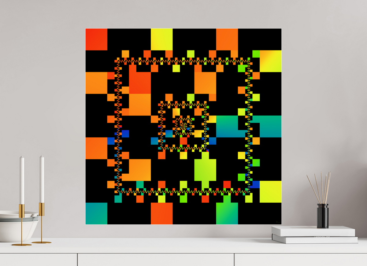 60 x 60 cm, Photo Print Under Acrylic Glass 073 Stadt bei Nacht NEU März 2026