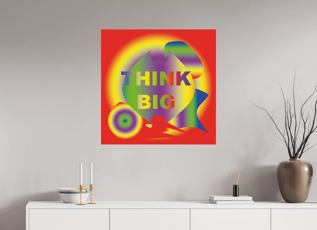 80 x 80 cm, Photo Print Under Acrylic Glass 072 THINK BIG