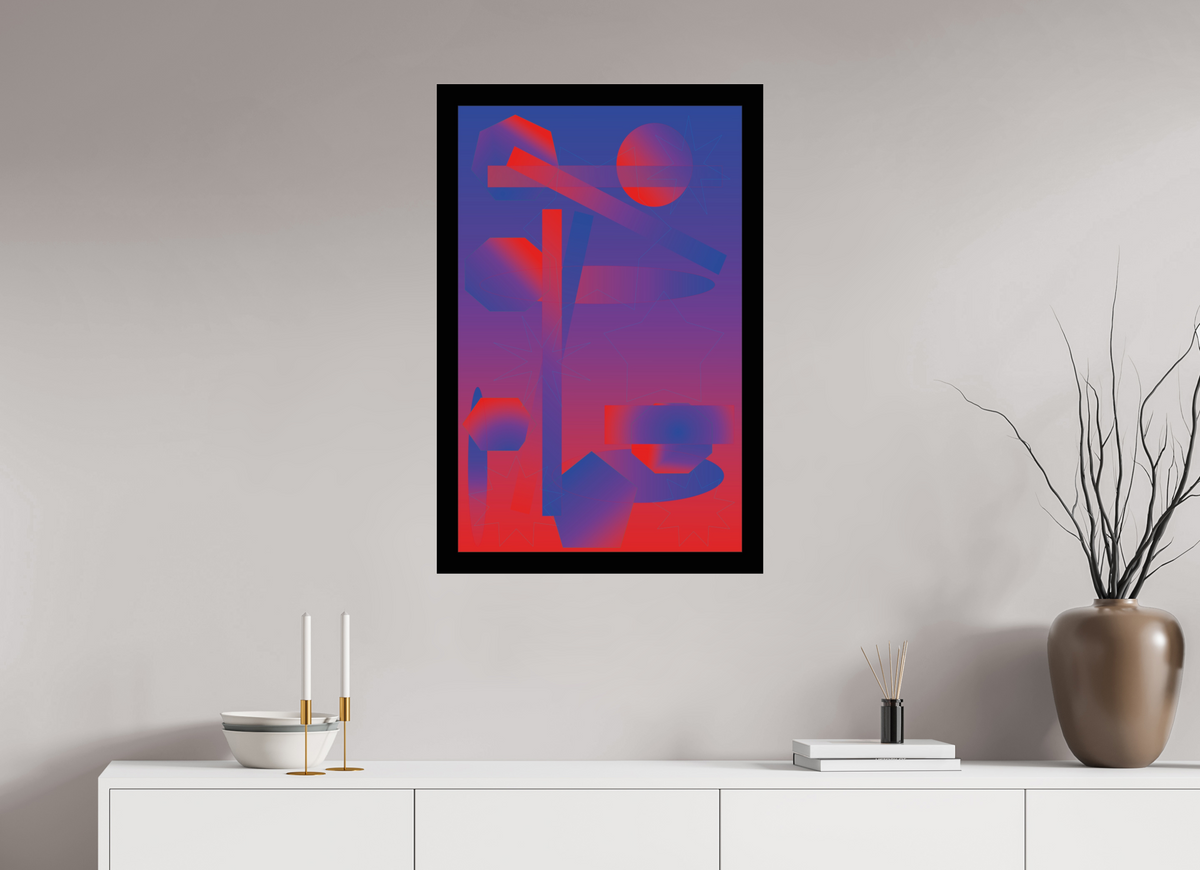 60 x 90 cm, Photo Print Under Acrylic Glass 062 Konflikt der Formen