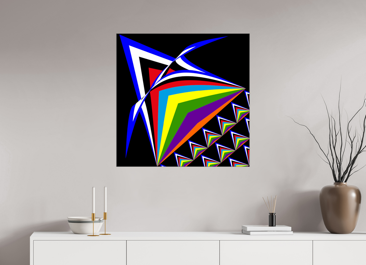 80 x 80 cm, Foto hinter Acryl Glas glänzend, Slim Line schwarz 185 Prismen