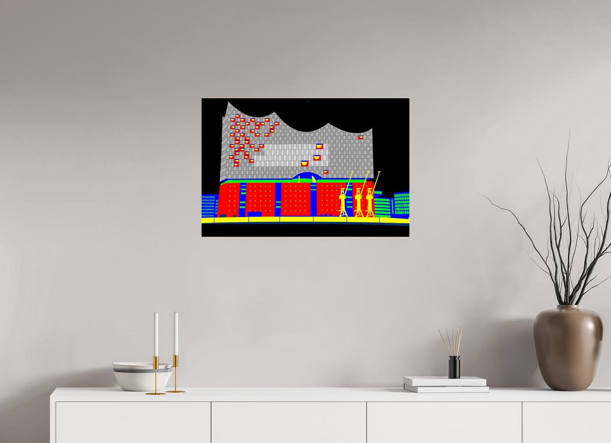 75 x 50 cm, Photo Print Under Acrylic Glass 750 Elbphilamonie