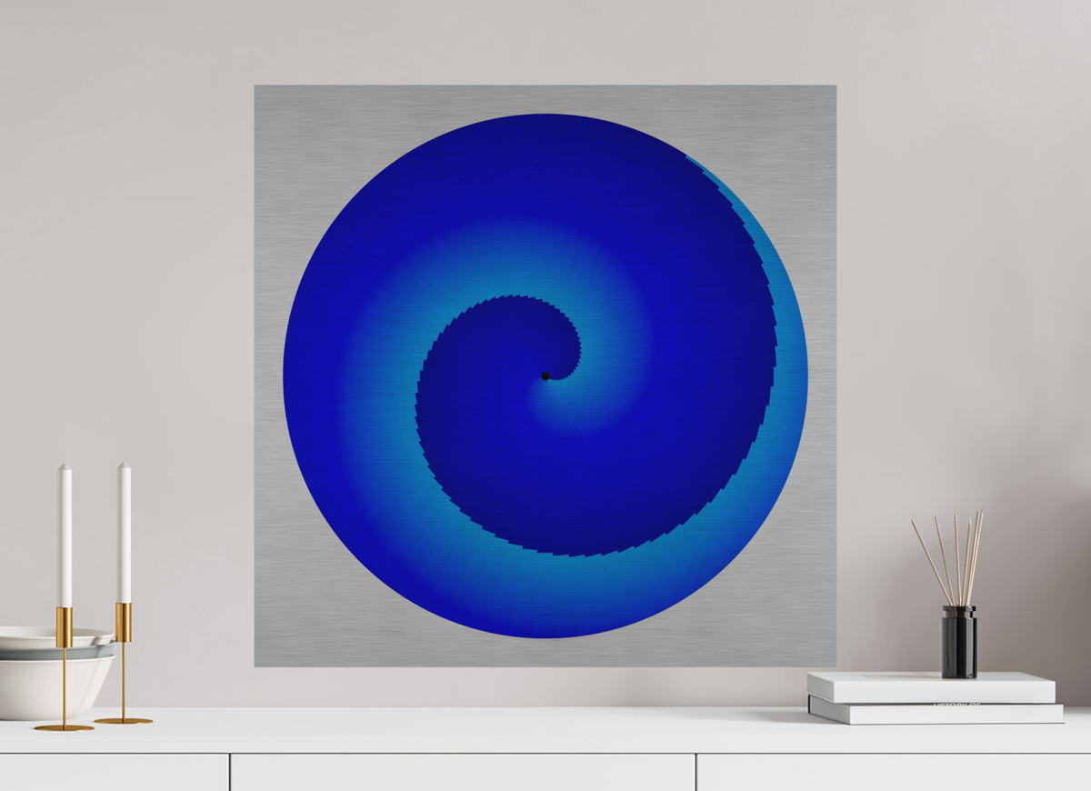 60 x 60 cm, Alu gebü. Blauer Kreisel