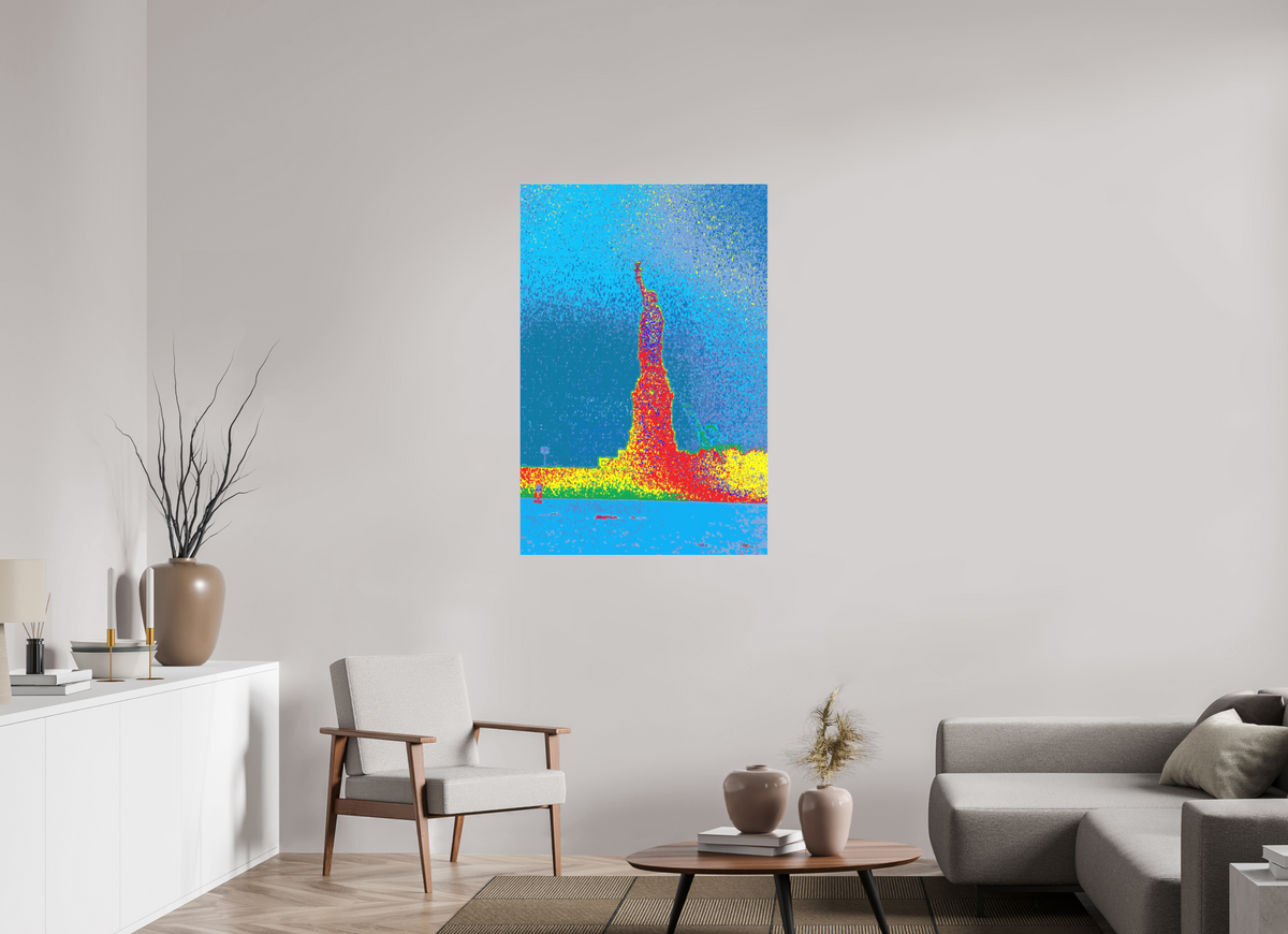 80 x 120 cm, Foto-Abzug hinter Acrylglas matt 810 NY Freiheitsstatue