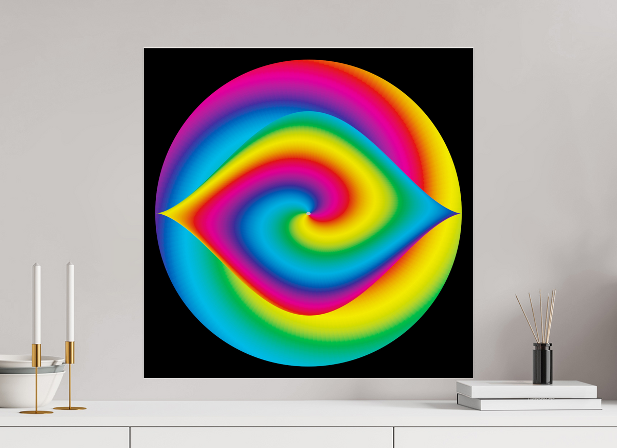 60 x 60 cm, Photo Print Under Acrylic Glass 077 Buntes Auge