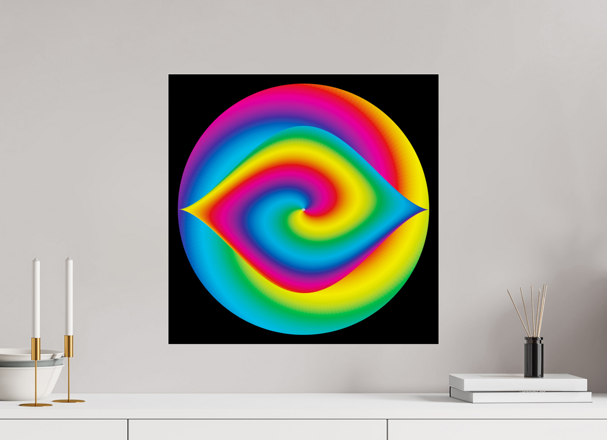 50 x 50 cm, Photo Print Under Acrylic Glass 077 Buntes Auge