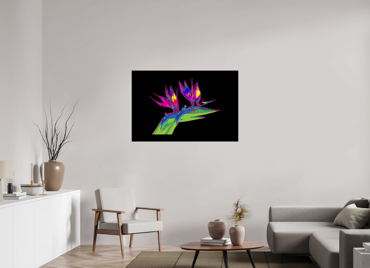 120 x 80 cm, Photo Print Under Acrylic Glass Papageienblume