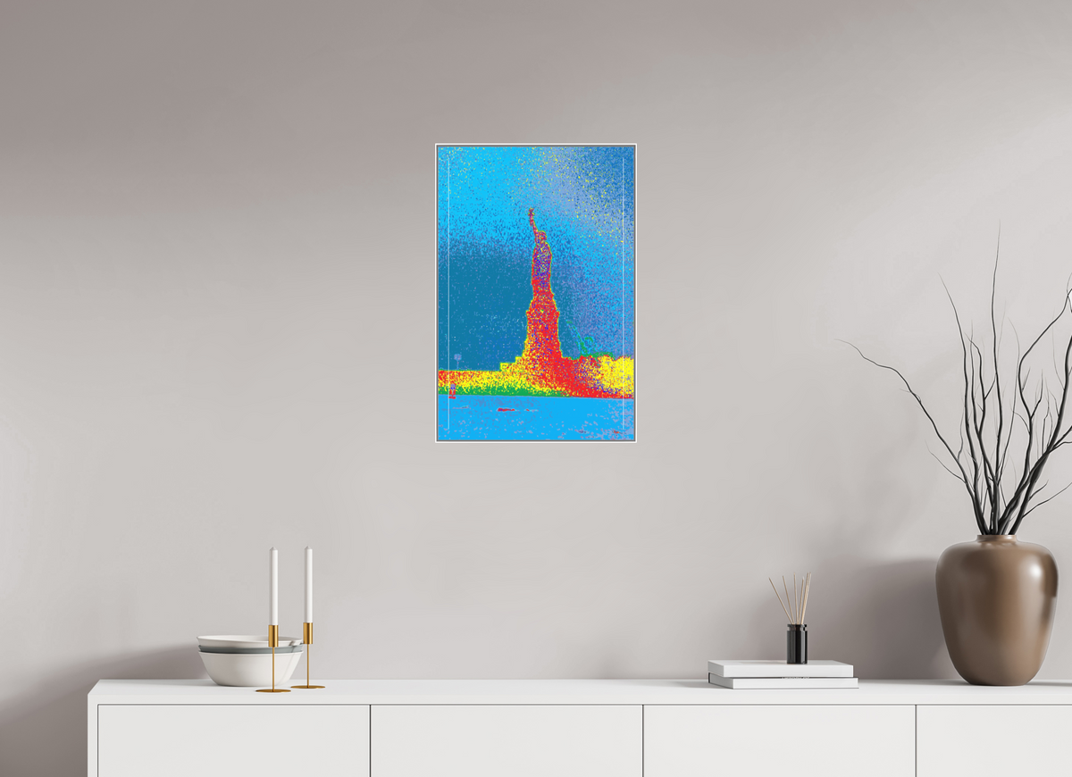 40 x 60 cm, Acryl Matt Artbox 25mm weiß 810 NY Freiheitsstatue