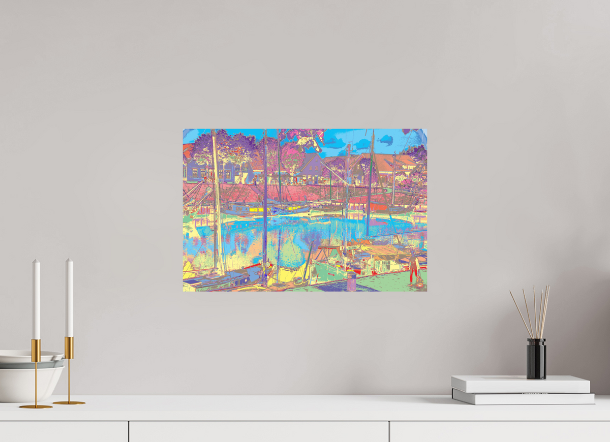 45 x 30 cm, Alu Dibond 3mm 730 Carolinensiel Hafen