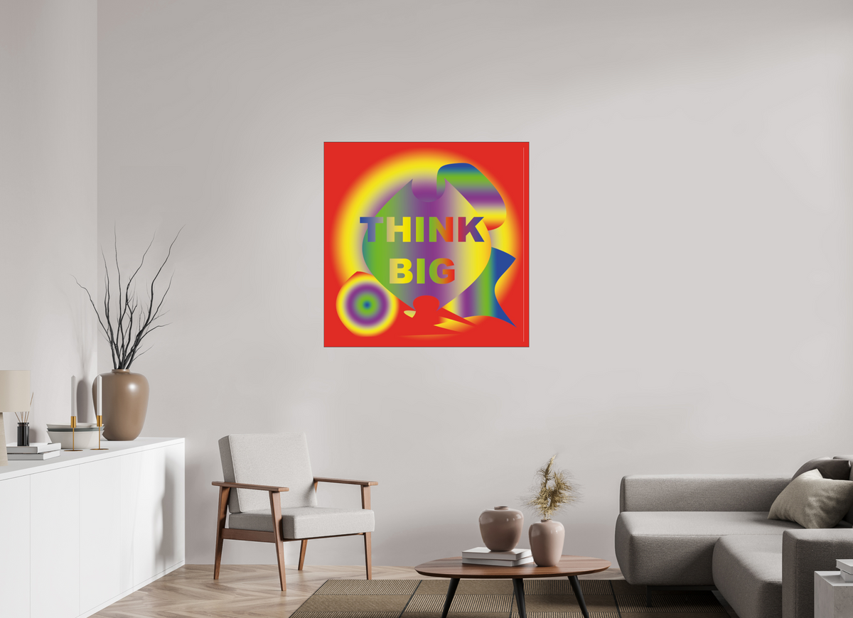 100 x 100 cm, Foto hinter Acryl Glas glänzend, Slim Line schwarz 072 THINK BIG