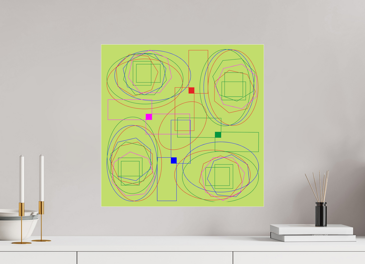 50 x 50 cm, Photo Print Under Acrylic Glass 068 Das innere Uhrwerk
