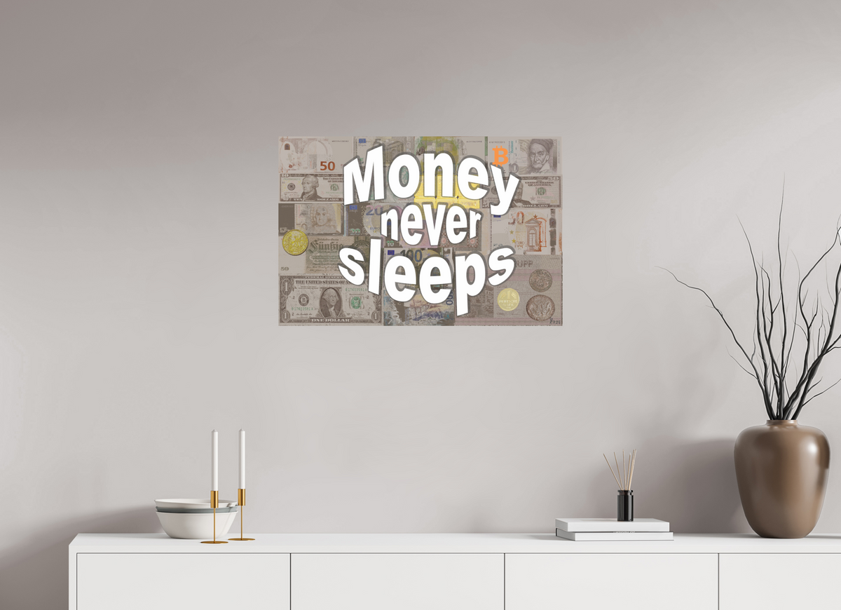 75 x 50 cm, Photo Print On Fuji Crystal DP II Money never sleeps